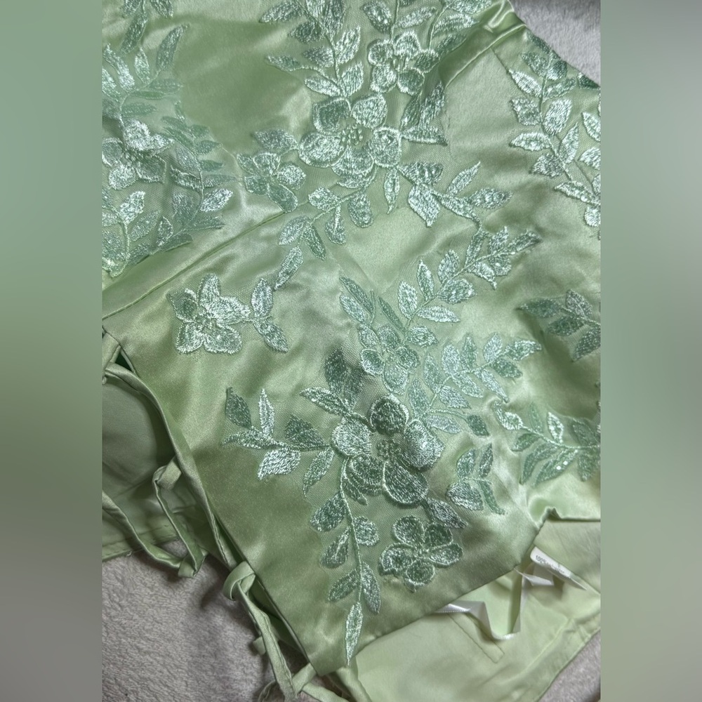 Sage Green, High School Homecoming Dress Short w/ Sequins - Size 6 Light green - Picture 3 of 15
